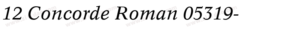 12 Concorde Roman 05319字体转换